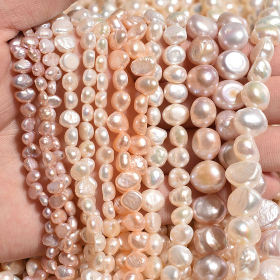 Wholesale High Quality Natural Freshwater Pearl White Rice Shape Bead 4-11mm Irregular Baroque Pearl Beads for Jewelry Making