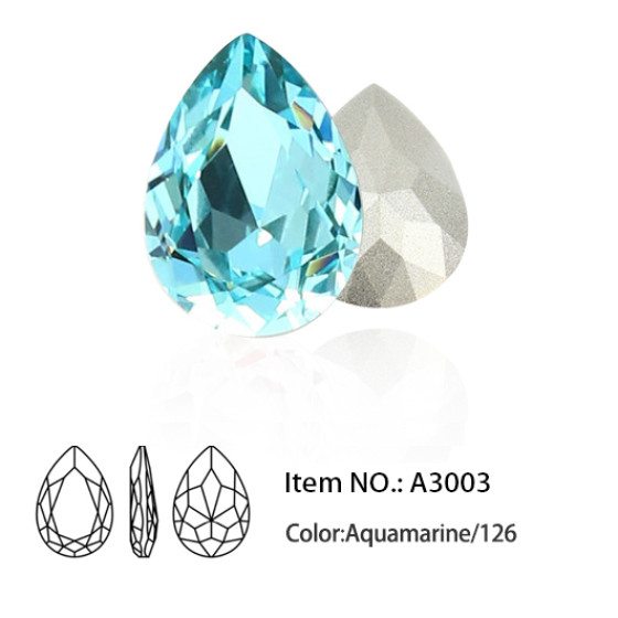 Waterdrop Glass Rhinestones Point Back K9 Crystal Fancy Stone Wholesale Loose Crystal Beads for Jewelry Making Diy Accessories