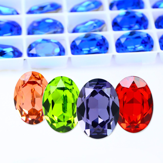 Crystal Oval Shape Point Back K9 Crystal Fancy Stone Wholesale Rhinestone Beads for Jewelry Making Garment Accessories