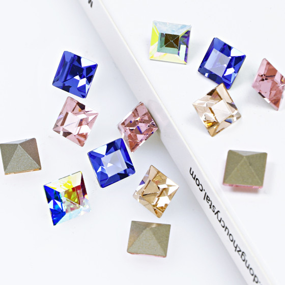 Wholesale Square Shaped K9 Fancy Stone Glass Rhinestones High Quality Loose Crystal Beads Jewelry Garment Diy Accessories