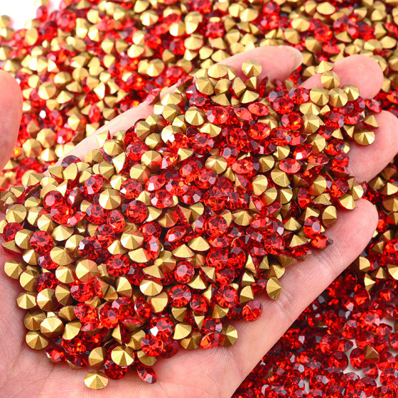 Sale Sparkling Diamond Pointed Bottom Nail Art Rhinestones Beads 3D Crystal Glass K9 DIY Nail Decorations Accessories